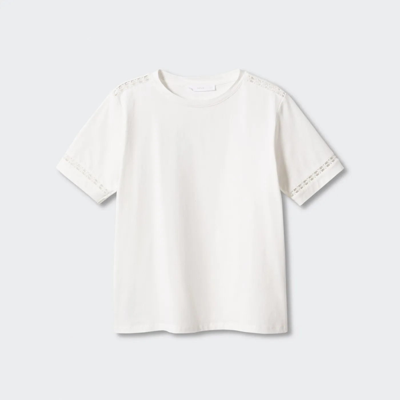 Embroidered White Cotton T-Shirt – Image 5